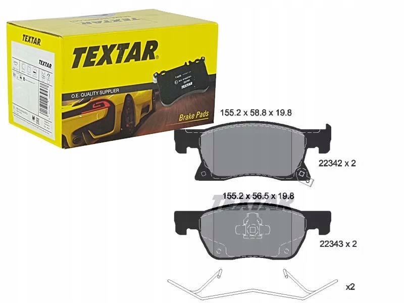 Placute frana fata Opel Astra K producator TEXTAR